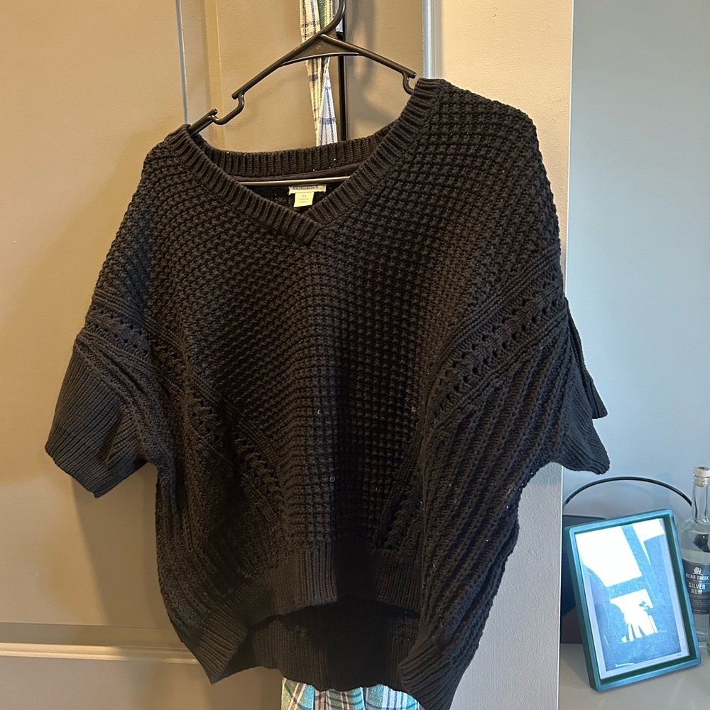 Sundance Black V-Neck Knit Sweater Vest